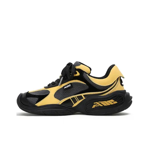 ADCDAVINCI Functional Wind Series Lightweight Anti-Slip And Wear-Resistant Low-Top Casual Shoes Unisex Black Yellow
