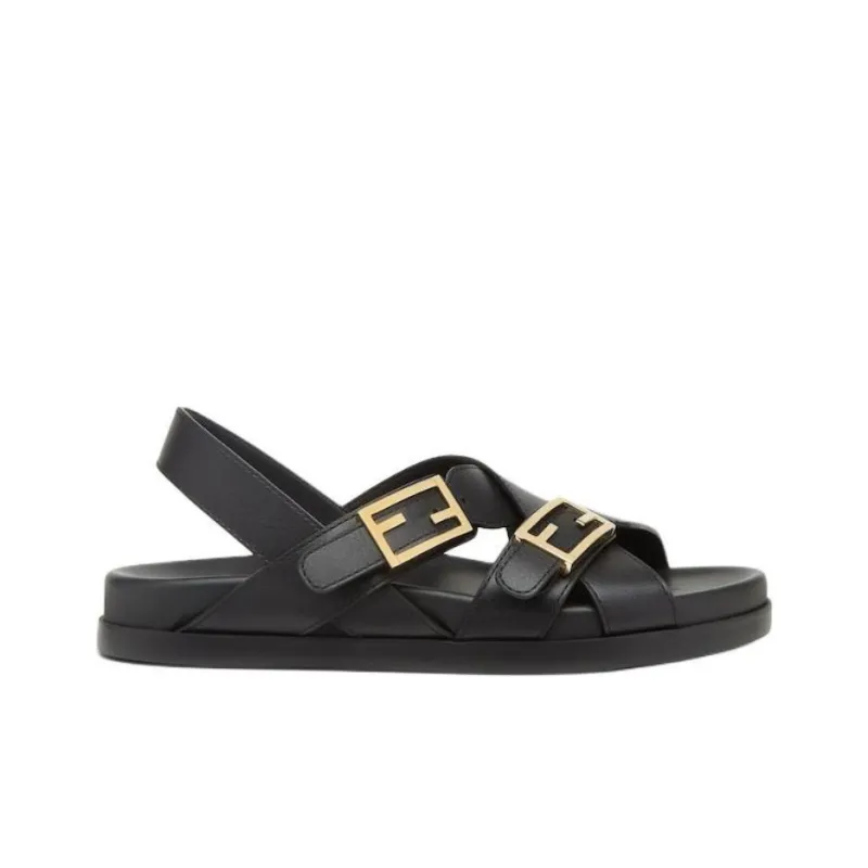 FENDI Feel Strap Sandals Women's Black-1
