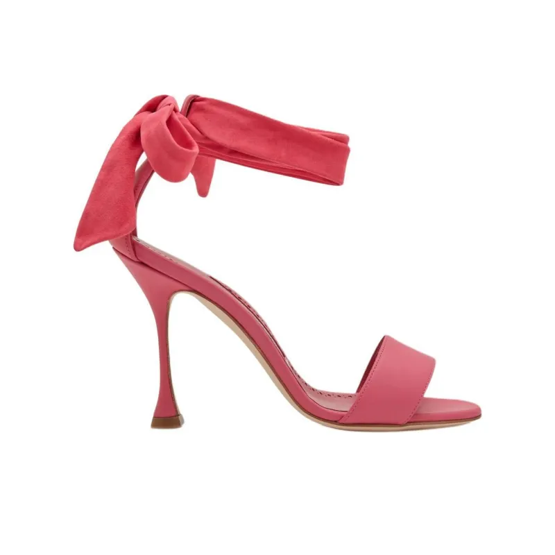 MANOLO BLAHNIK Chastana Strap Sandals 10.5cm Women's Red-1