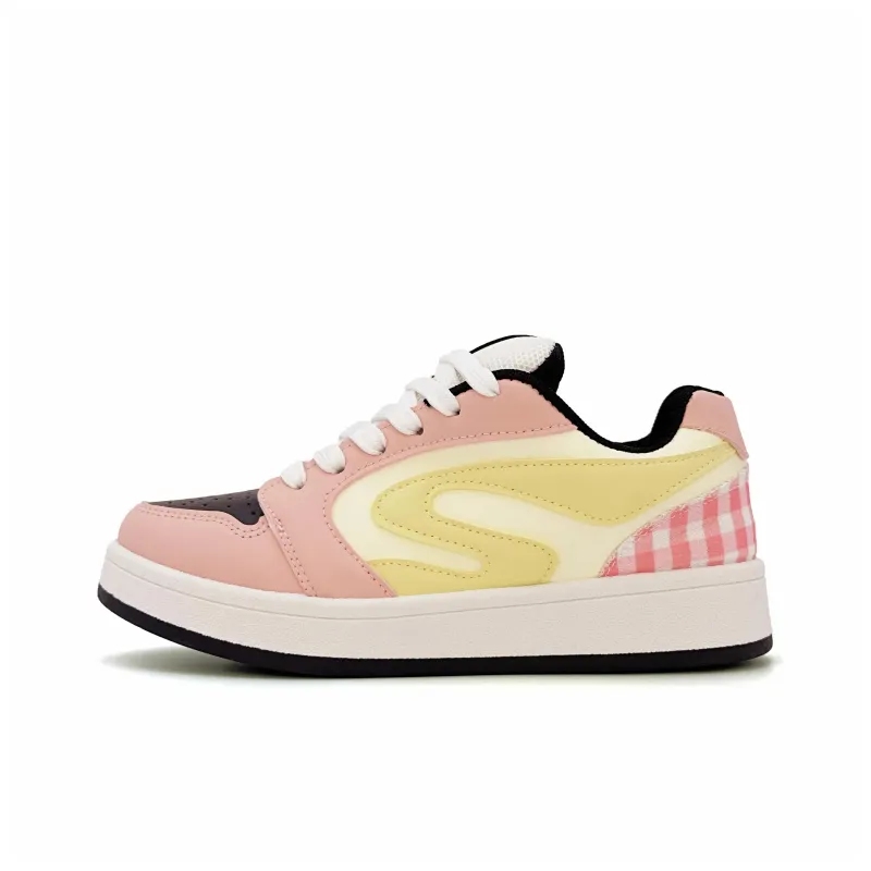 Circle Small Coverage  Abrasion Resistant Lightweight Low Top Skateboard Shoes Women's-5