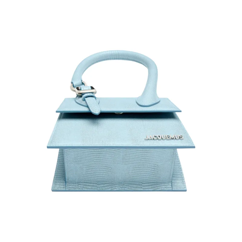 Jacquemus Calfskin Shoulder Bag Crossbody Bag Handbag Medium Size Women's Light Blue-3
