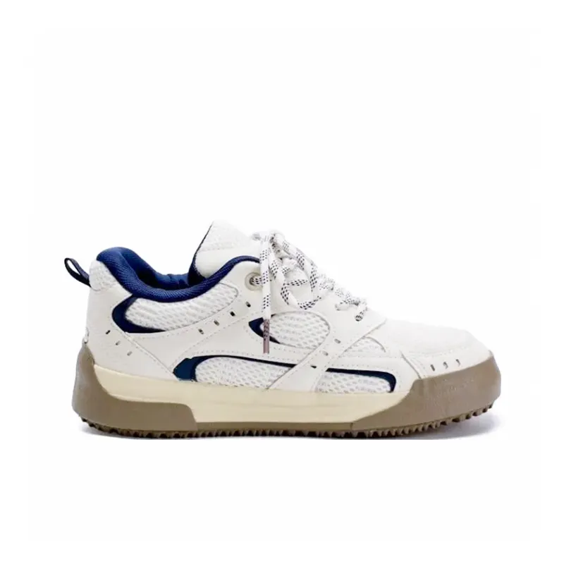 FULLXUAN Low-Top Skateboard Shoes Women's Beige Blue-2
