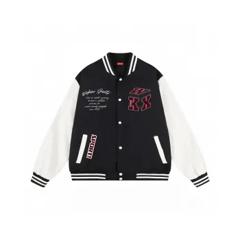 WOKXSS Baseball Jacket Unisex Black