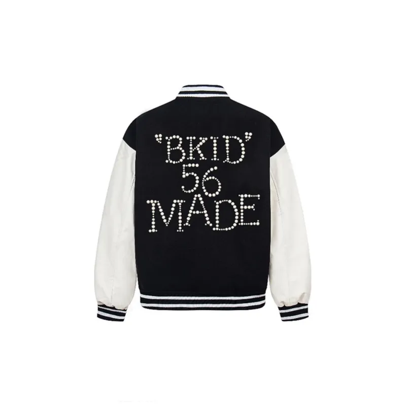 Vine Color Baseball Jacket Unisex Red-6