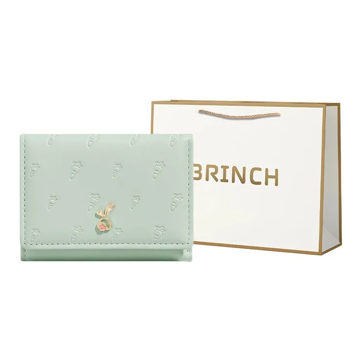 BRINCH PU Wallet Women's Pink/Blue/Green-4