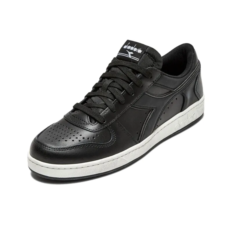Diadora Magic Basket Anti Slip Wear Resistant Low Top Skateboard Shoes Unisex Black-2