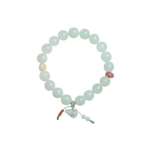 Ingenuity Hetian Jade Bracelets Pale Greenish White Jade Unisex