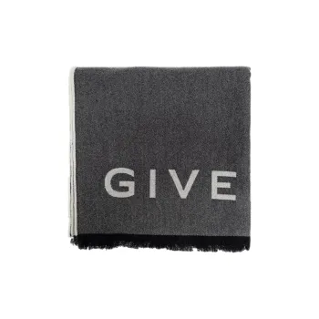 Givenchy Logo Detailed Frilled Scarf