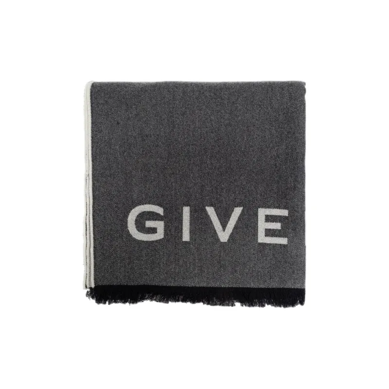 Givenchy Logo Detailed Frilled Scarf-0