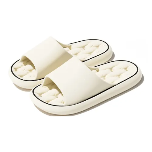 Soft Solid Color Cut Out Quick Dry Bathroom Slippers, Summer Home Quiet Geometric Couple Slippers, Plus Size, Unisex