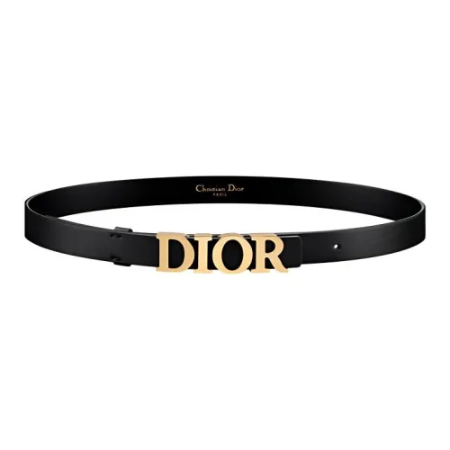 DIOR   Leather Belts Women's Black  