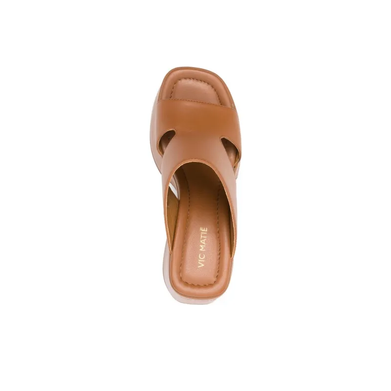 Vic Matie Slide Slippers 10cm Women's Brown-3