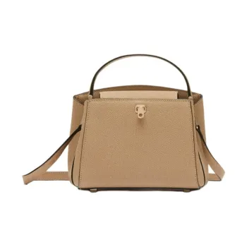 Valextra Brera Calfskin One Shoulder Handbag Mini Women's Beige