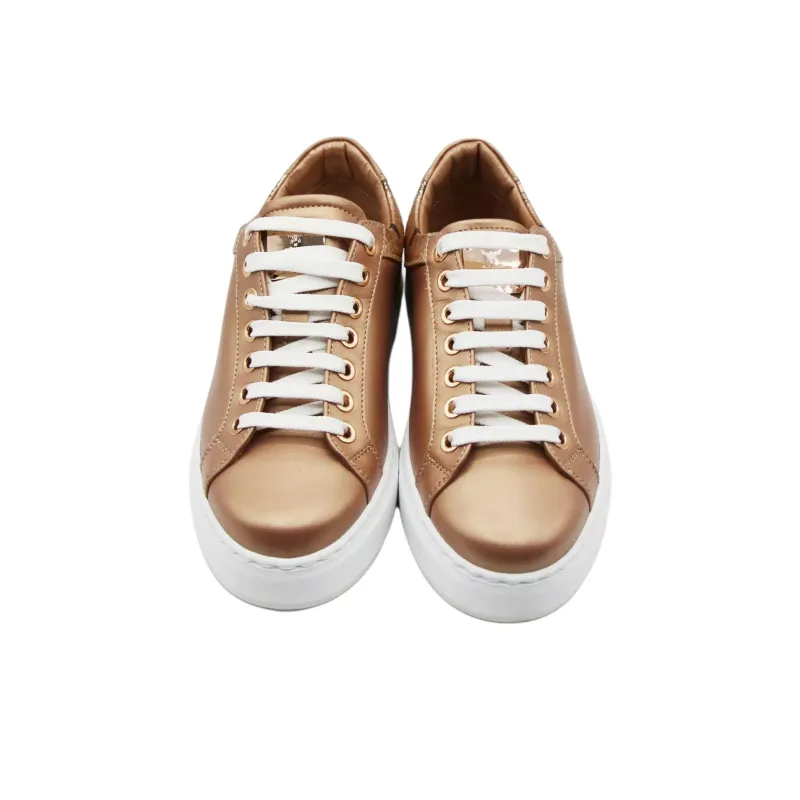 MCM Low Top Skateboard Shoes Women's Rose Gold-3