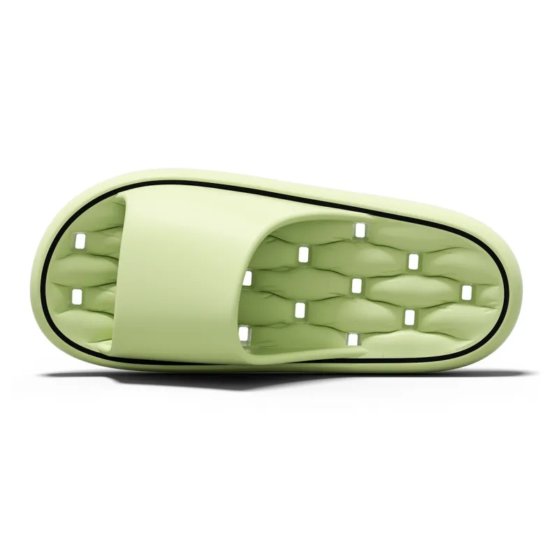 Soft Solid Color Cut Out Quick Dry Bathroom Slippers, Summer Home Quiet Geometric Couple Slippers, Plus Size, Unisex-18