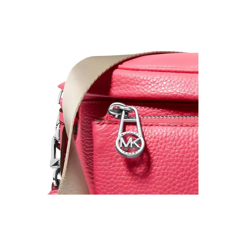 MICHAEL KORS MK Pride Leather Camera Bags Shoulder Bag Crossbody Bag Medium Size Women's Rose Red-4