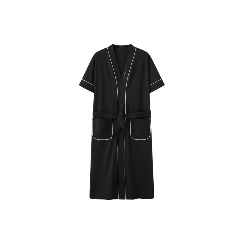 MADALLO Pajama Robe Men's Black-0