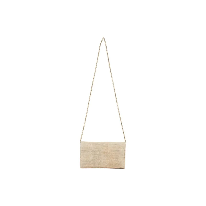 Chloe ICONIC Cotton Crossbody, One Shoulder, Wallet Small Size Women's Beige-2