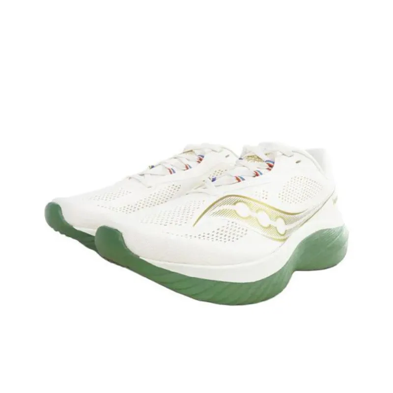Saucony Kinvara 15 Anti Slip Wear Resistant Low Top Running Shoes Men's White-1