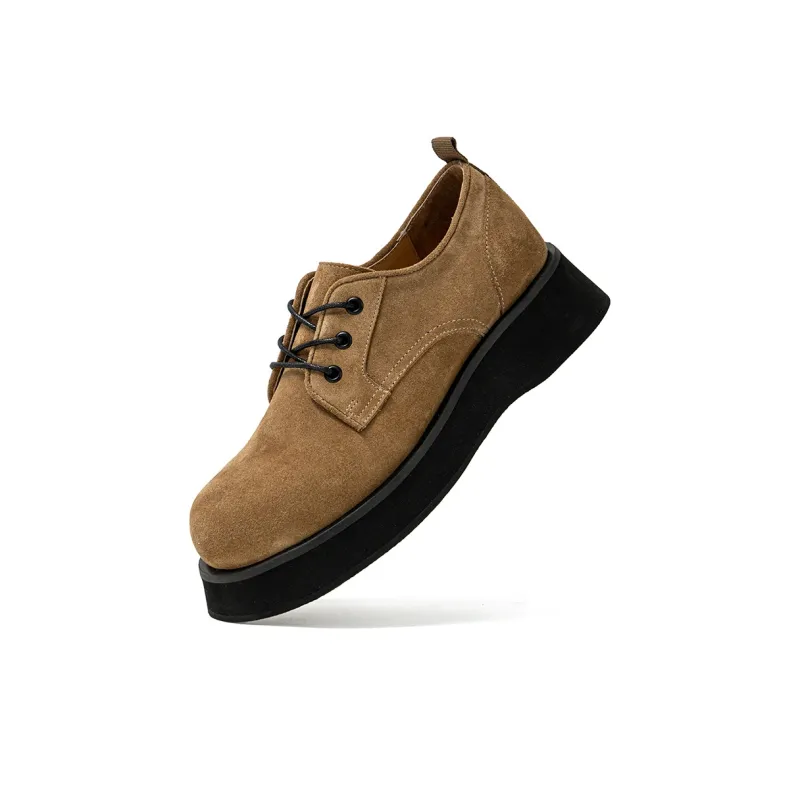 New Korea Men's Casual Shoes Men Low Top Black Gray/Gray/Camel-15