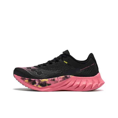 Saucony Endorphin Pro 4 Abrasion-Resistant Low-Top Running Shoes Unisex Black Pinkish