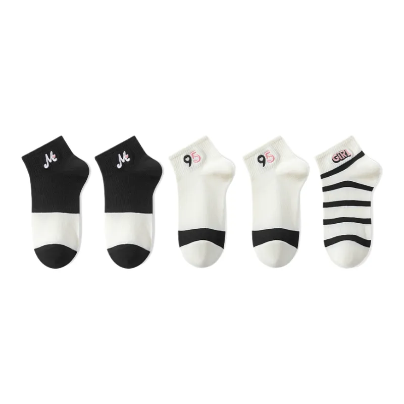 Cotton Gene Ankle Socks Women's 5 Pack-18