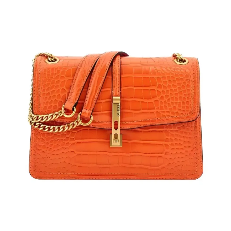 GUESS Artificial Leather Handbag Shoulder Bag Crossbody Bag Women's Orange Color-3