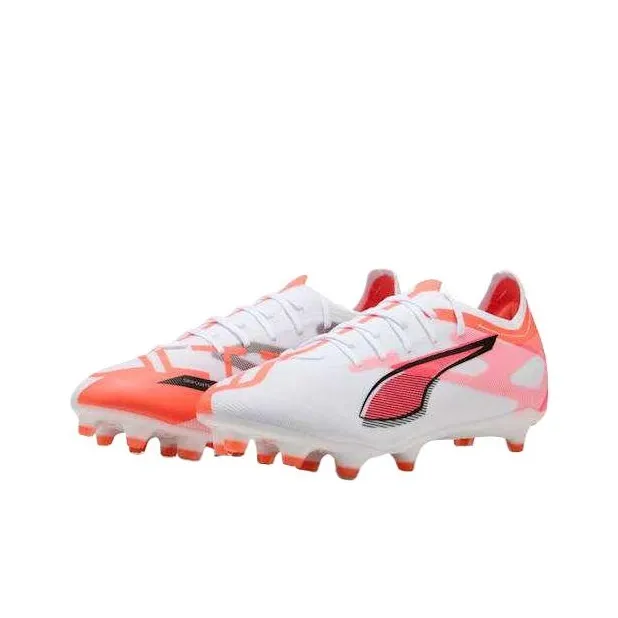 PUMA AG Short Rubber Studs FG Long Rubber Studs Abrasion Resistant Soccer Shoes Unisex Bright Red-1