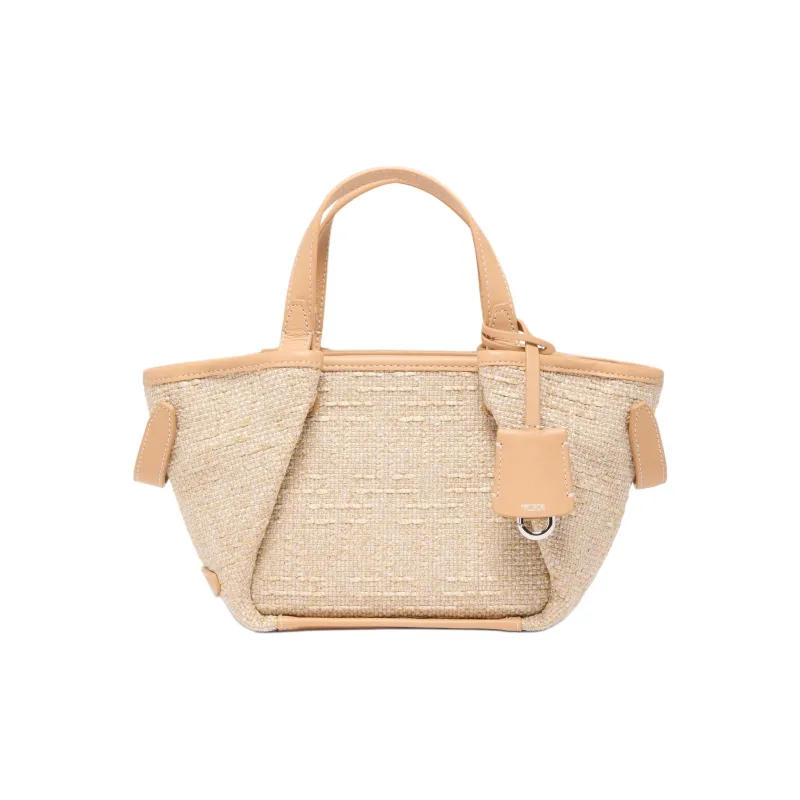 TUMI Fabric Tote Bag Shopping Bag Shoulder Bag Handbag Small Size Women's Natural-1