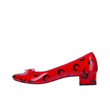 Repetto x Marine Serre Camille Moon Chunky Heel High Heels 3cm Women's Red