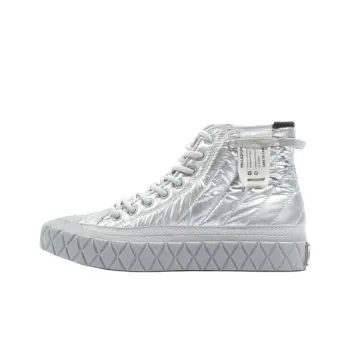 Palladium Palla Ace Anti Slip Wear Resistant Mid Top Skateboard Shoes Women's Silver