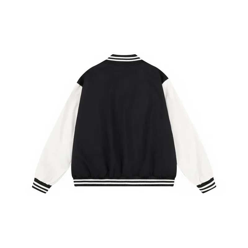 WOKXSS Baseball Jacket Unisex Black-1