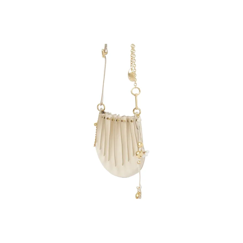 Chloe Calfskin Shoulder Bag, Crossbody Bag Women's Milk White-1