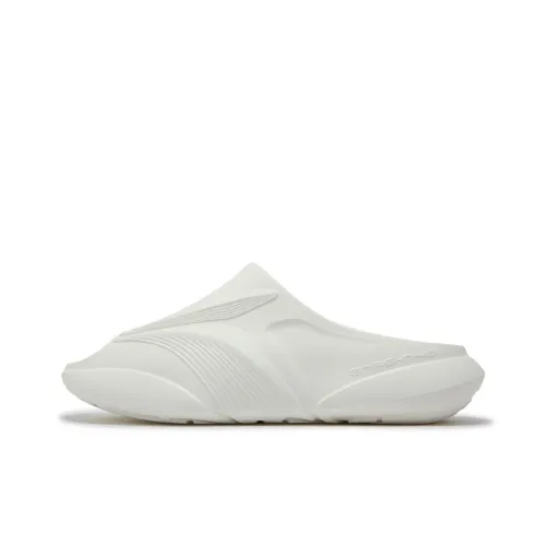 361° Speeding Slip Resistant Abrasion Resistant Massage Slide Slippers Unisex Feather White