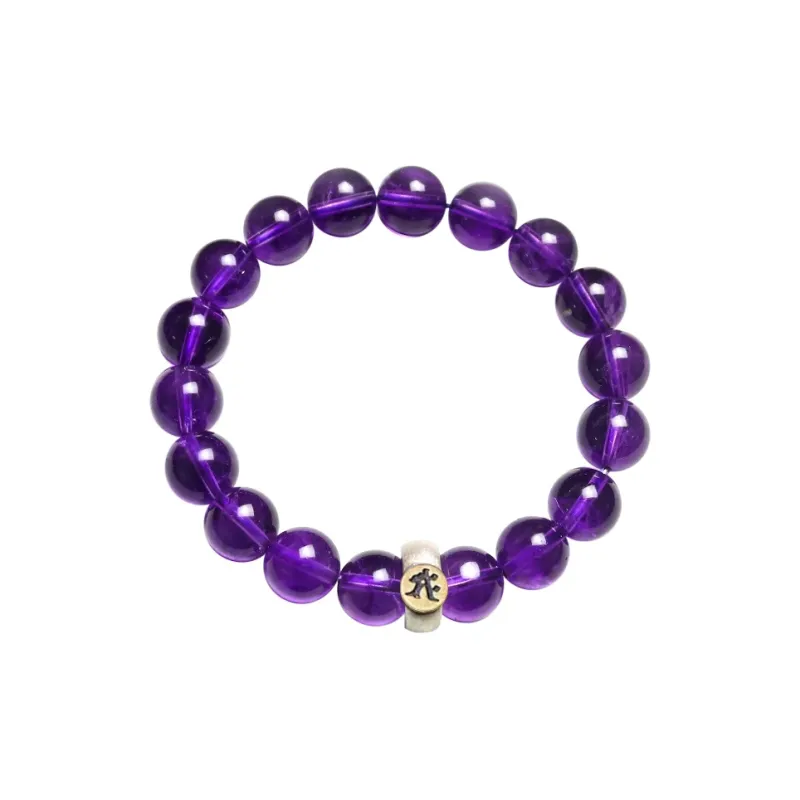 ZHOUBAIFU Natural Amethyst Bracelets Unisex-8