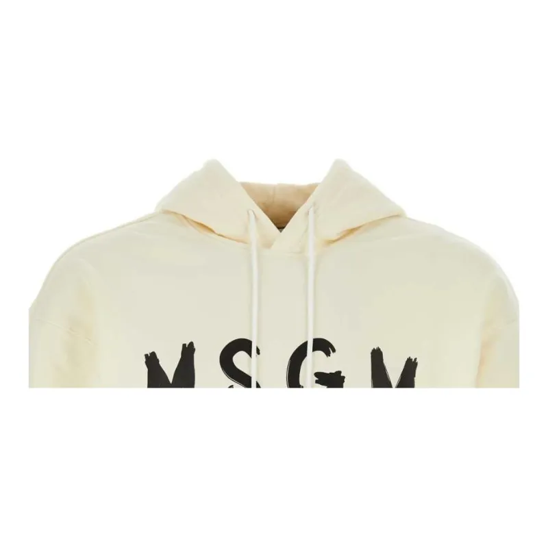 MSGM Logo Printed Drawstring Hoodie-3