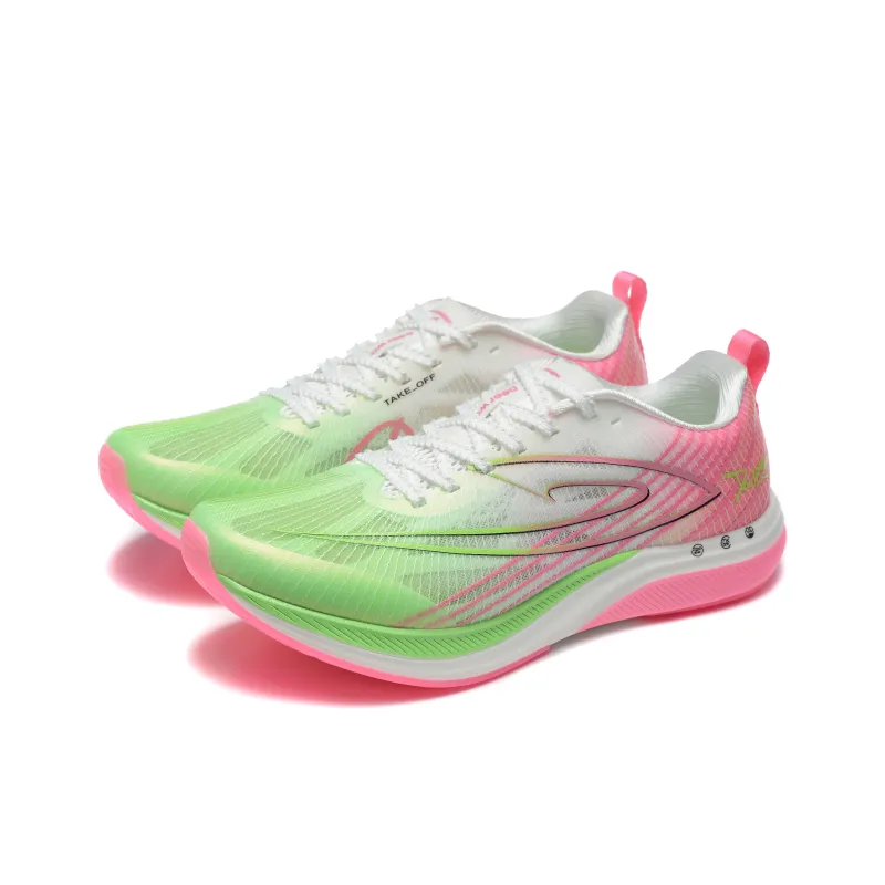 DEERWAY Running Shoes Unisex Peach Red Green-2