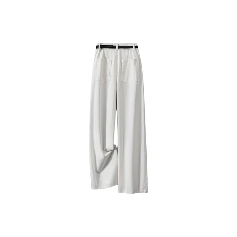 IHIMI Casual Pants Women's Cream Puff White-2
