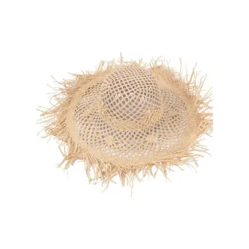 Peach Tea Large Brimmed Raffia Hats & Caps Women's