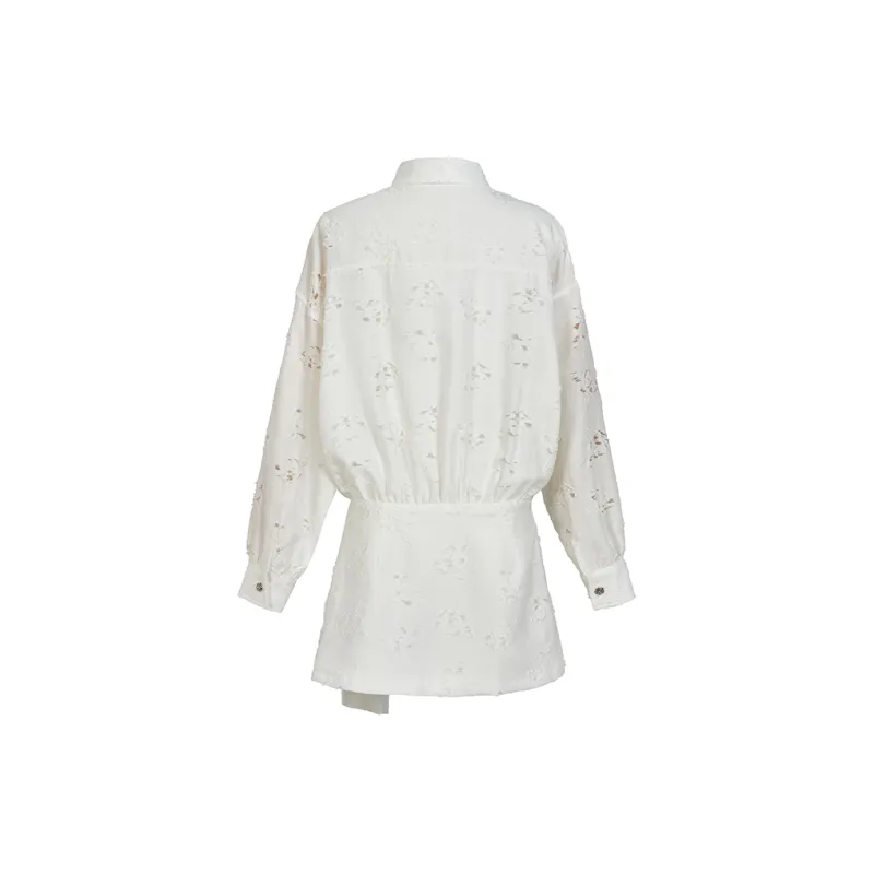 AURORA MUSE Long Sleeved Dress Women's White-1