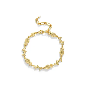 ANNI LU 18K Gold-Plated Brass Gold-Plated Pearl Bracelets Unisex Gold