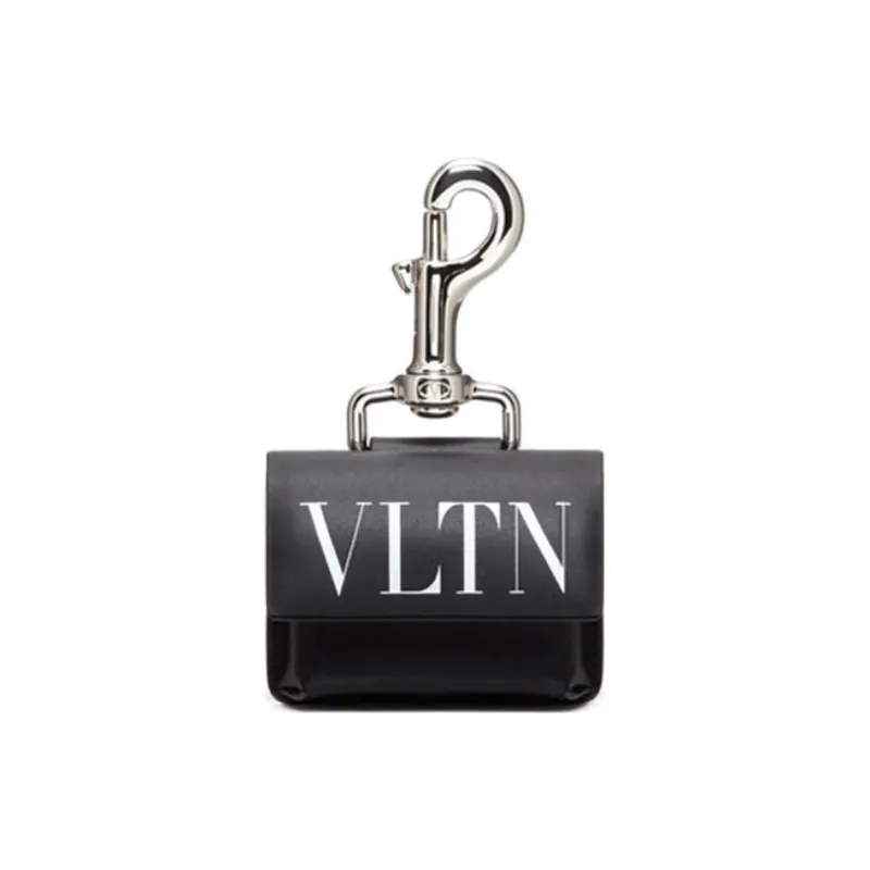 Valentino Cow Leather Earphone Case Men's Black-0