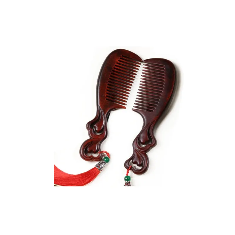 Finger Carpenter Red Rosewood Wooden Comb Women's-0