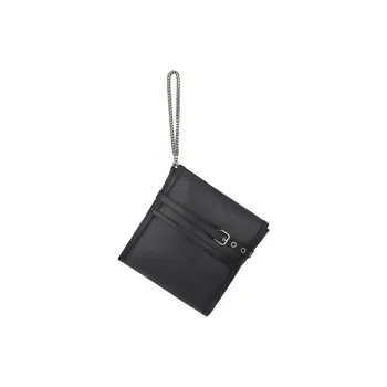 ZARA Cow Leather Clutch Mini Women's Black