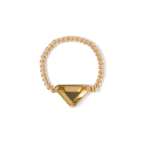 PRADA 18K Gold Quartz Rings Women's Gold