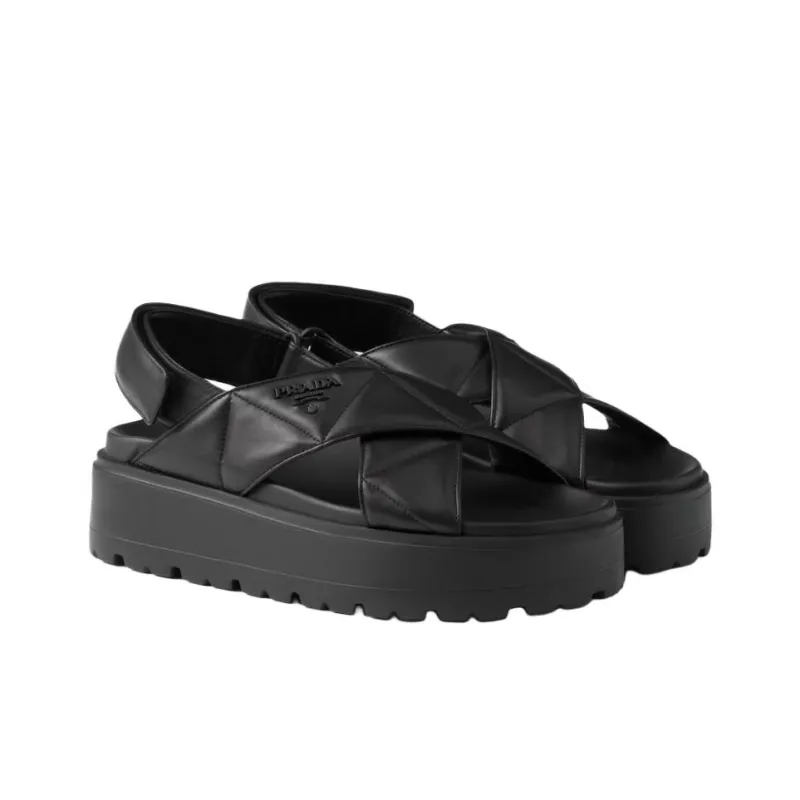 PRADA Strap Sandals 4.5cm Women's Black-2
