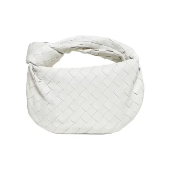 Bottega Veneta Leather Handbag Mini Women's White