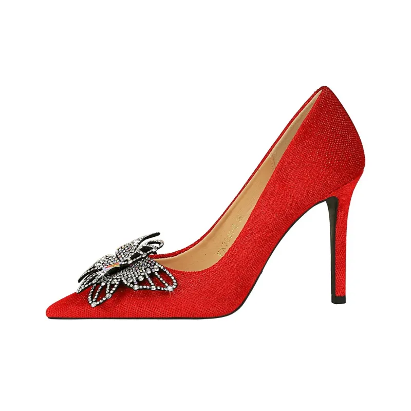 QITUMAUL Slim Heel High Heels Women's-3