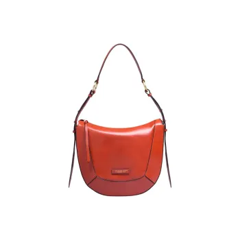 THE BRIDGE Cow Leather Shoulder Bag Women's Burnt Orange