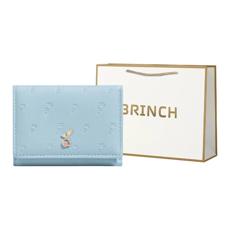 BRINCH PU Wallet Women's Pink/Blue/Green-2